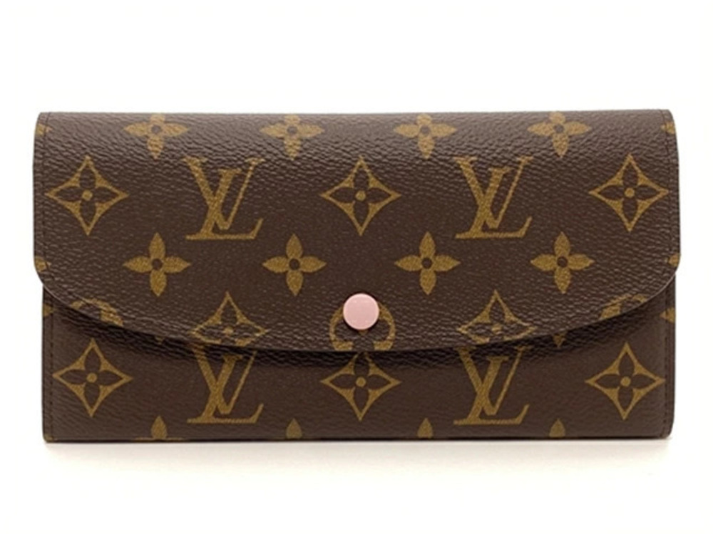 LOUIS VUITTON Monogram Long Wallet Portefeuille Emilie Rose Pink Ballerine